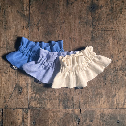 Pure Irish Linen Removable Collar – Handmade Detachable Collar